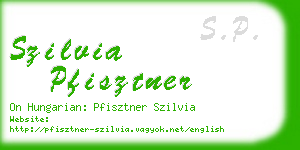 szilvia pfisztner business card